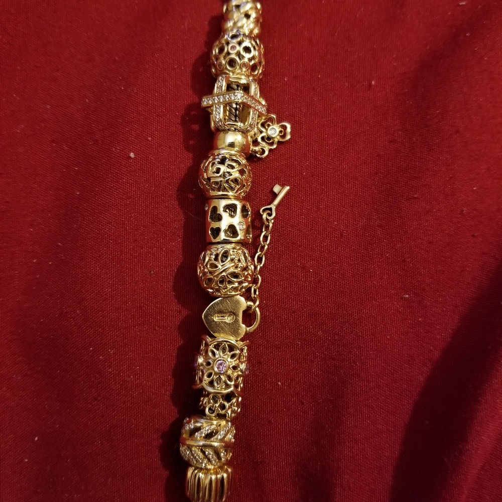 Gold pandora bracelet
